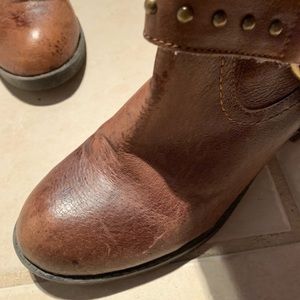 Nine West brown leather ankle boots size 8